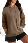 EVALESS Hoodies for Women Long Sleeve Patchwork Waffle Knit Drawstring Oversized Hooded Sweatshirt Tops Fashion 2025