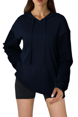 EVALESS Hoodies for Women Long Sleeve Patchwork Waffle Knit Drawstring Oversized Hooded Sweatshirt Tops Fashion 2025 LC25318100-P905