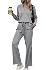 Gray Two-piece pullover sweatshirt set