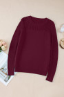 EVALESS Womens Sweaters Casual Long Sleeve Crewneck Cable Knit Lightweight Oversized Crochet Sweater Pullover Tops
