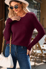 EVALESS Womens Sweaters Casual Long Sleeve Crewneck Cable Knit Lightweight Oversized Crochet Sweater Pullover Tops