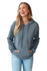 EVALESS Hoodies for Women Long Sleeve Patchwork Waffle Knit Drawstring Oversized Hooded Sweatshirt Tops Fashion 2025