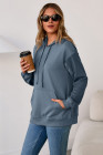 EVALESS Hoodies for Women Long Sleeve Patchwork Waffle Knit Drawstring Oversized Hooded Sweatshirt Tops Fashion 2025