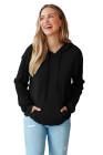 EVALESS Hoodies for Women Long Sleeve Patchwork Waffle Knit Drawstring Oversized Hooded Sweatshirt Tops Fashion 2025