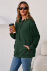EVALESS Hoodies for Women Long Sleeve Patchwork Waffle Knit Drawstring Oversized Hooded Sweatshirt Tops Fashion 2025