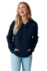 EVALESS Hoodies for Women Long Sleeve Patchwork Waffle Knit Drawstring Oversized Hooded Sweatshirt Tops Fashion 2025