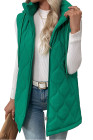 EVALESS Long Puffer Vest Women Sleeveless Hooded Puffer Jacket Lightweight Quilted Jackets Winter Warm Zip Up Coat Outerwear
