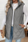 EVALESS Long Puffer Vest Women Sleeveless Hooded Puffer Jacket Lightweight Quilted Jackets Winter Warm Zip Up Coat Outerwear