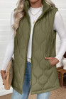 EVALESS Long Puffer Vest Women Sleeveless Hooded Puffer Jacket Lightweight Quilted Jackets Winter Warm Zip Up Coat Outerwear