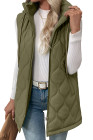 EVALESS Long Puffer Vest Women Sleeveless Hooded Puffer Jacket Lightweight Quilted Jackets Winter Warm Zip Up Coat Outerwear