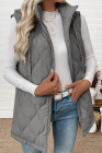 EVALESS Long Puffer Vest Women Sleeveless Hooded Puffer Jacket Lightweight Quilted Jackets Winter Warm Zip Up Coat Outerwear