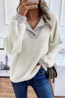EVALESS Womens Fall Fashion 2025 Womens Long Sleeve Shirts Patchwork Button Up V Neck Sweatshirt Casual Pullover Tops