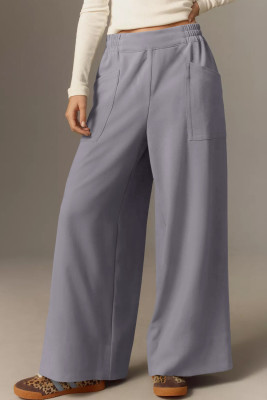 EVALESS Womens Baggy Wide Leg Pants Casual Elastic Waisted Palazzo Harem Pant with Pockets LC7713408-P11