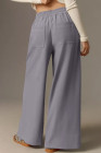 EVALESS Womens Baggy Wide Leg Pants Casual Elastic Waisted Palazzo Harem Pant with Pockets