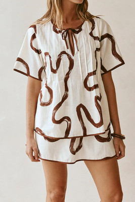 White Rayne Top - Marbled Mocha LC25134176-P120