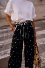 Black embroidered John pants