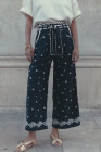 Black embroidered John pants