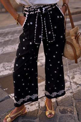 Black embroidered John pants LC7713958-P220