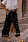 Black embroidered John pants
