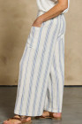 Beau Blue Milos Cotton Pants Azure Stripe