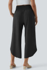 Black Breezefu High Waisted Crossover Pocket Quick Dry Pants