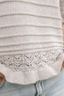 Parchment Crochet Ruffled Short Sleeve Sweater Top