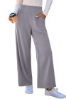 EVALESS Womens Baggy Wide Leg Pants Casual Elastic Waisted Palazzo Harem Pant with Pockets