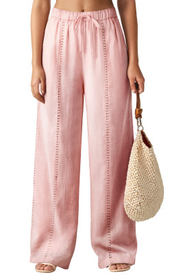 Pink Women's wide-leg pants LC7713969-P10
