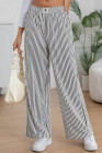 EVALESS Women's Striped Pants 2025 Comfy High Waist Wide Leg Lounge Pants Y2K Casual Lightweight PJ Bottoms with Pockets