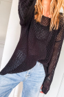 EVALESS Womens Sweaters Casual Spring Summer Crochet Hollow Out Knit Tops Crewneck Long Sleeve Beach Vacation Clothes