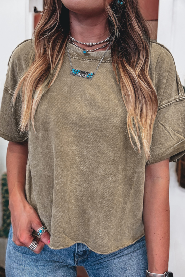 Elmwood Raw Edge Mineral Washed T Shirt LC25229062-P1617