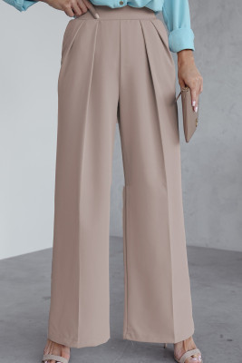 Goat Material wide leg pants Not Difficult beige LC7714117-P1217