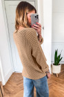 EVALESS Womens Sweaters Casual Spring Summer Crochet Hollow Out Knit Tops Crewneck Long Sleeve Beach Vacation Clothes