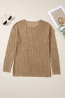 EVALESS Womens Sweaters Casual Spring Summer Crochet Hollow Out Knit Tops Crewneck Long Sleeve Beach Vacation Clothes