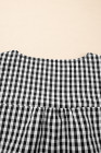 EVALESS Women's Plaid Shirt Dressy Casual Square Neck Tops 2026 Fashion Summer Puff Short Sleeve Loose Gingham Blouses