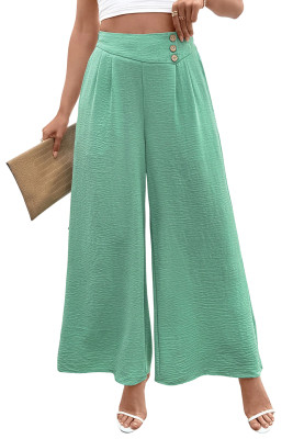 EVALESS Womens High Waisted Button Pleated Wide Leg Pants Beach Vacation Trouses LC7714016-P2809