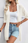 EVALESS Women's Crochet Knit Cardigan Sweaters Short Sleeve Open Front Kimonos Boho Cardigans Tops Lightweight Casual Vacation