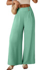 EVALESS Womens High Waisted Button Pleated Wide Leg Pants Beach Vacation Trouses