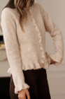 Light French Beige cardigan sweater