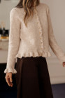 Light French Beige cardigan sweater