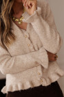 Light French Beige cardigan sweater