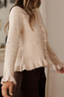 Light French Beige cardigan sweater