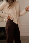 Light French Beige cardigan sweater