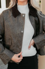 Carbon Grey Calmly Chic Washed Faux Leather Jacket