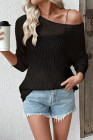 EVALESS Womens Sweaters Casual Spring Summer Crochet Hollow Out Knit Tops Crewneck Long Sleeve Beach Vacation Clothes