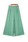EVALESS Womens High Waisted Button Pleated Wide Leg Pants Beach Vacation Trouses
