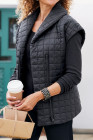 Black Quilted Vest
