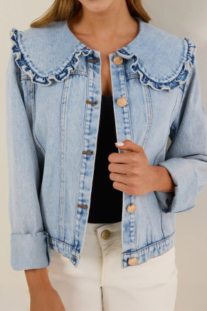 Beau Blue Denim Jacket LC788942-P804