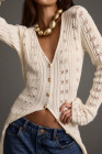 Jet Stream Nicoletta Cream Knit Longline Top