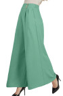 EVALESS Womens High Waisted Button Pleated Wide Leg Pants Beach Vacation Trouses